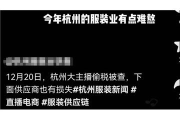 爆料！帶貨一姐薇婭涼了，紡服市場(chǎng)連鎖反應(yīng)，中小企業(yè)處境或?qū)⒏永щy